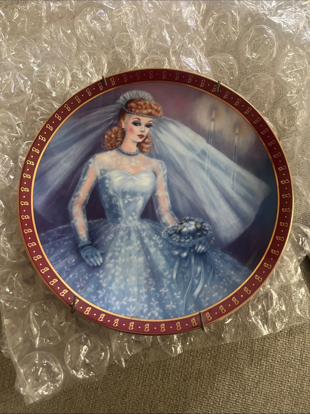 barbie 1959 bride to be collectors plate